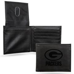 Packers Laser Engraved Leather Billfold Wallet