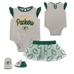 Packers Newborn All Dolled Up 3-Piece Set