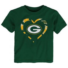 Packers Toddler Tie-Dye Heart T-Shirt