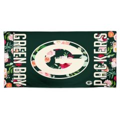 Packers Floral Spectra Beach Towel