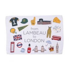 Lambeau Field to London Tea Towel