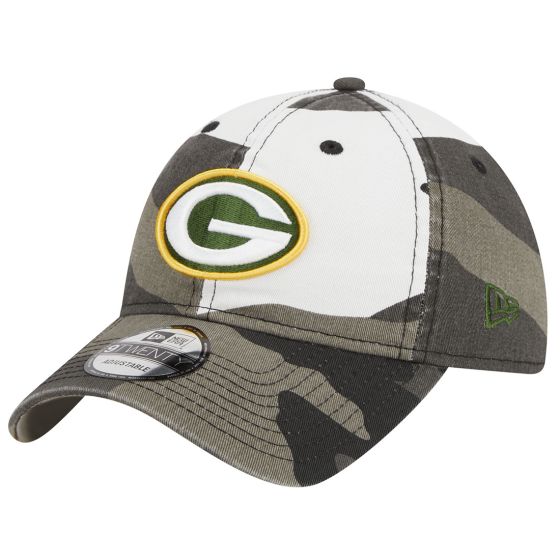 Green Bay Packers New Era Camo E3 9Twenty Cap at the Packers Pro Shop