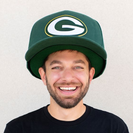 Green Bay Packers Noggin Boss Oversized Fitted Hat L XL Green