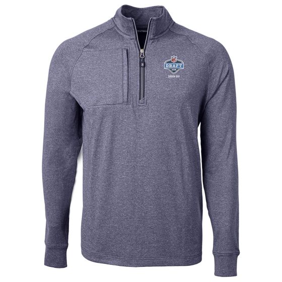 Green Bay Packers NFL Draft 2025 Cutter Buck Adapt Eco Heather 1 4 Zip Pullover at the Packers Pro Shop