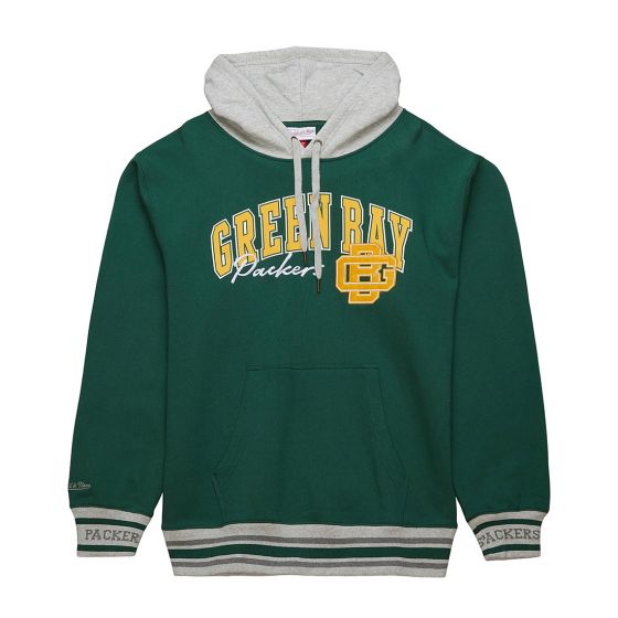 Green Bay Packers Mitchell Ness GB Interlock Fleece Hoodie at the Packers Pro Shop