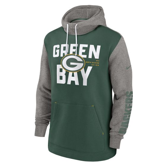 Green Bay Packers Nike Fashion Color Blocked PO Hoodie at the Packers Pro Shop