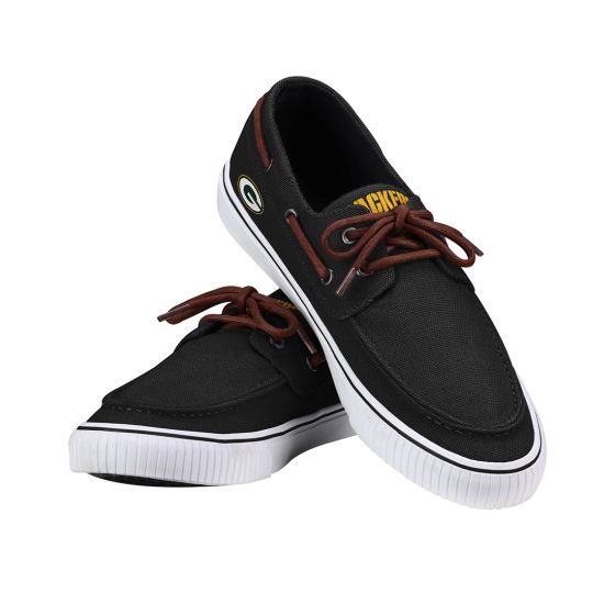 Green Bay Packers Canvas Logo Boat Shoe at the Packers Pro Shop