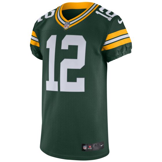Green Bay Packers 12 Aaron Rodgers Nike Home Elite Player Jersey at the Packers Pro Shop