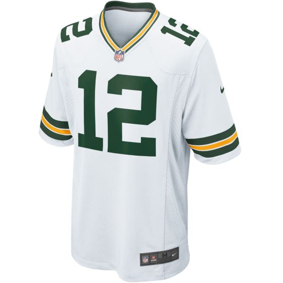 Green Bay Packers 12 Aaron Rodgers Away Game Jersey at the Packers Pro Shop