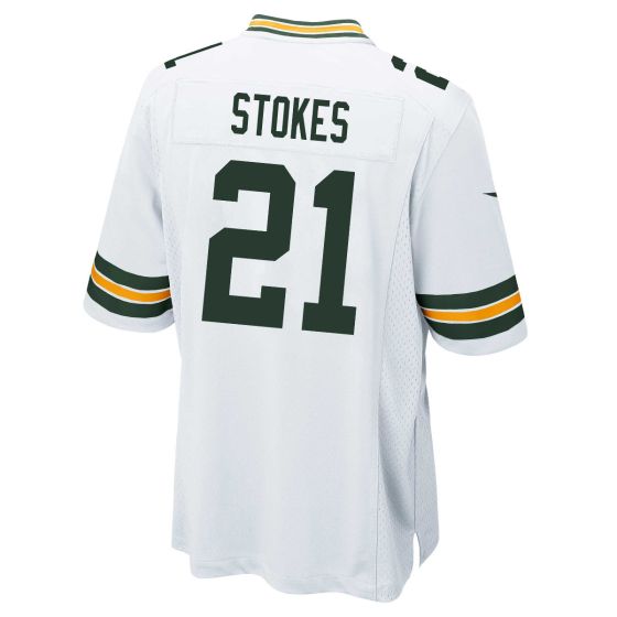 Green Bay Packers 21 Eric Stokes Nike Away Game Jersey at the Packers Pro Shop