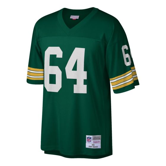 Green Bay Packers 64 Jerry Kramer Mitchell Ness Home Throwback Replica Jersey at the Packers Pro Shop