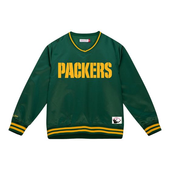 Green Bay Packers Mitchell Ness Sideline Pullover Jacket at the Packers Pro Shop