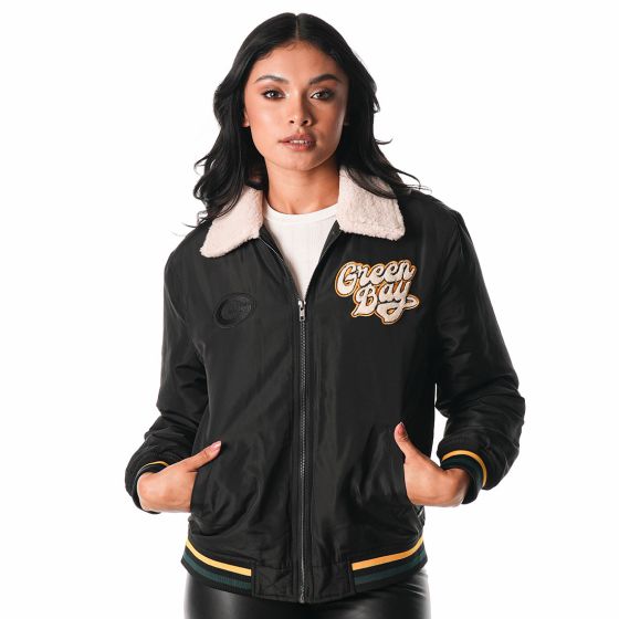 Packers The Wild Collective Unisex Bomber Jacket XL Black