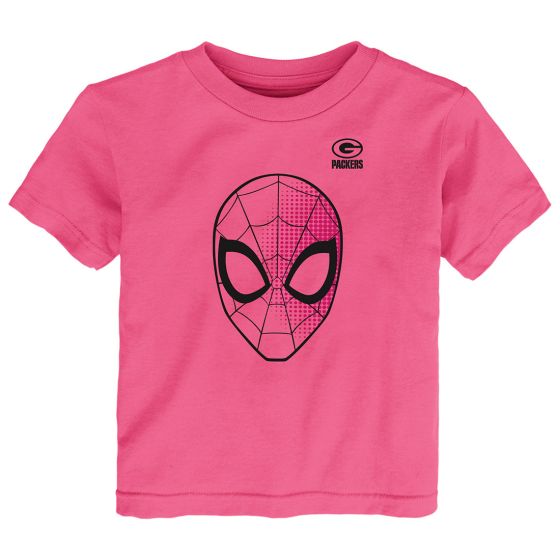 Green Bay Packers Pre School Girls Webbing Spiderman T Shirt at the Packers Pro Shop