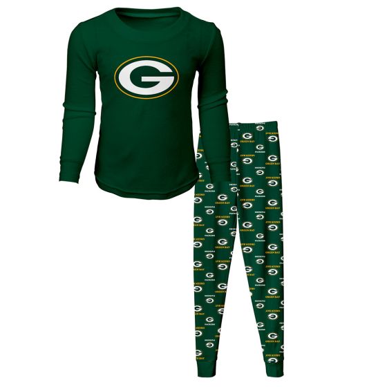 Green Bay Packers Pre School 2 Piece Pajama Top Pant Set at the Packers Pro Shop