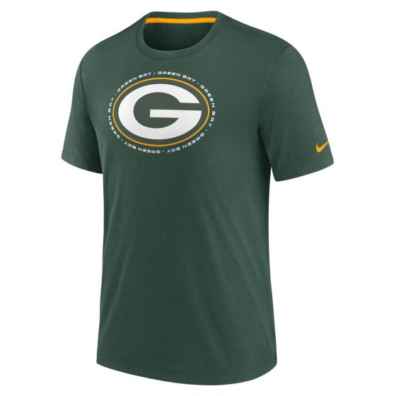 Green Bay Packers Nike Tri Blend Circle Logo T Shirt at the Packers Pro Shop