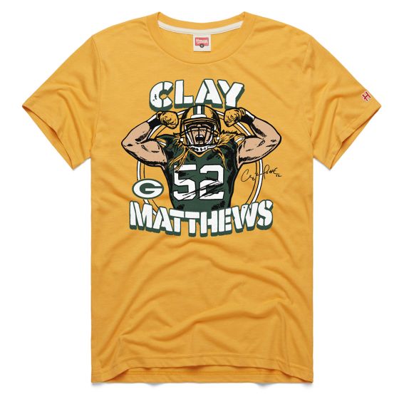Green Bay Packers Homage 52 Clay Matthews T Shirt at the Packers Pro Shop