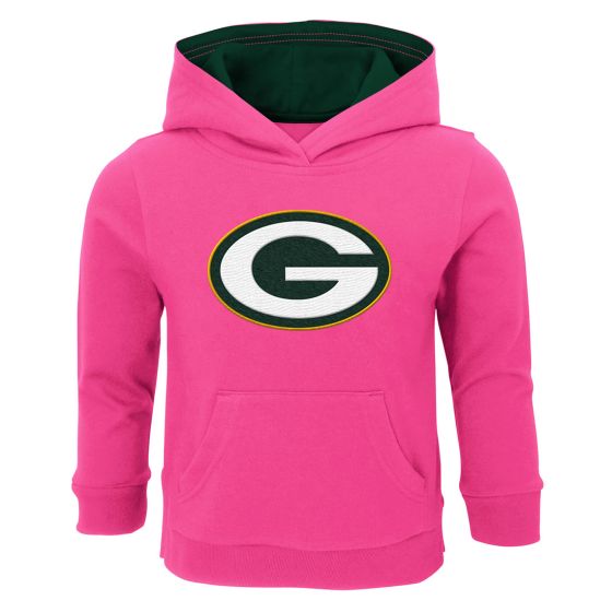 Green Bay Packers Toddler Girls GB Prime Pink PO Hoodie at the Packers Pro Shop