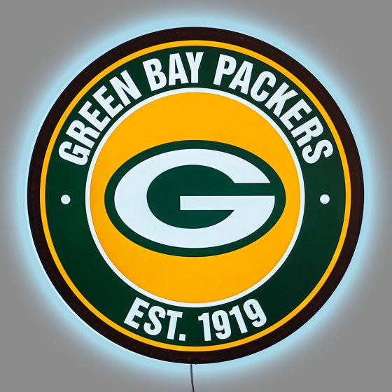 Imperial Green Bay Packers Establish Date LED Lighted Sign