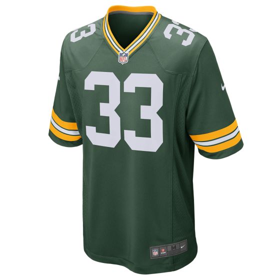 Green Bay Packers 33 Aaron Jones Home Youth Nike Game Jersey at the Packers Pro Shop