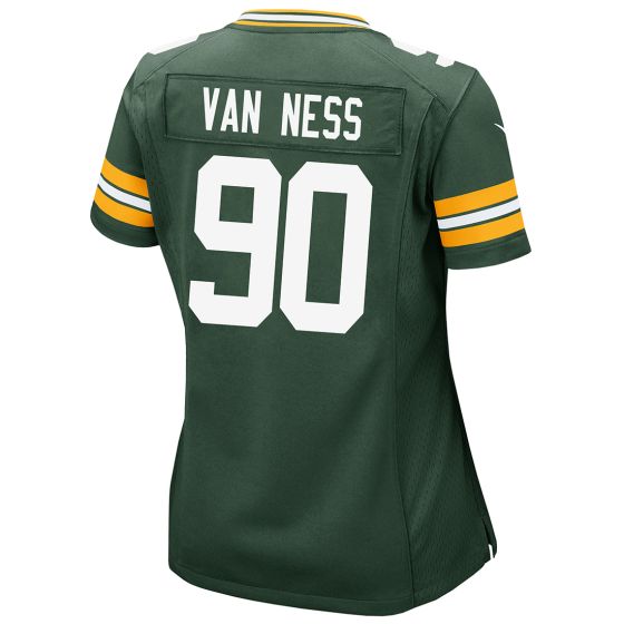 Green Bay Packers 90 Lukas Van Ness Home Womens Nike Game Jersey at the Packers Pro Shop