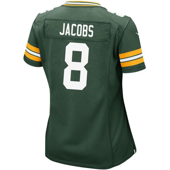Green Bay Packers 8 Josh Jacobs Nike Womens Home Game Jersey at the Packers Pro Shop