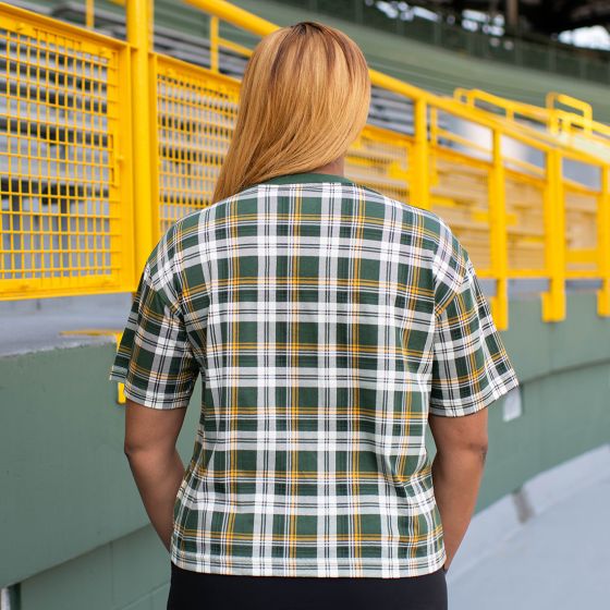 Green Bay Packers New Era Womens 3rd Down Cropped T Shirt at the Packers Pro Shop