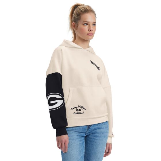 Tommy hilfiger white hoodie women's on sale