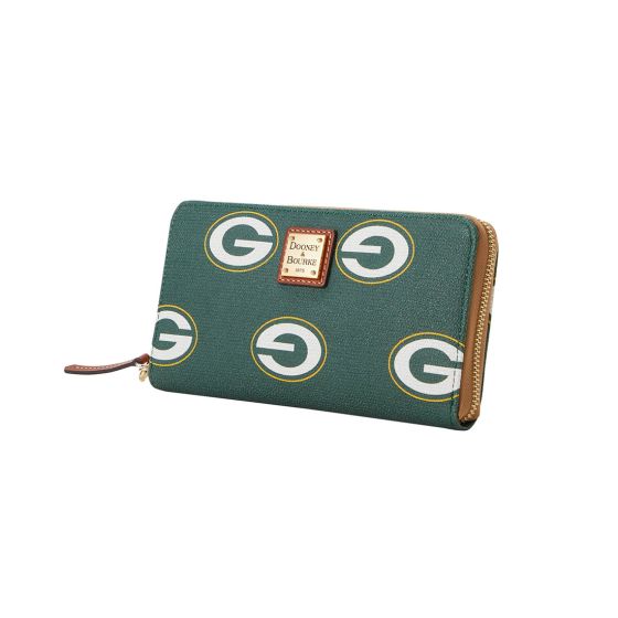 Green Bay Packers Dooney Bourke Monogram Zip Wristlet at the Packers Pro Shop