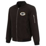 Packers Nylon Full Zip Bomber Jacket