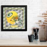 Packers 5D 16" x 16" Framed Helmet Print