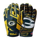 Packers Youth Wilson Super Grip Football Gloves