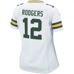 #12 Aaron Rodgers Away Womens Nike Game Jersey