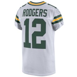Green Bay Packers 12 Aaron Rodgers Nike Away Elite Player Jersey at the Packers Pro Shop