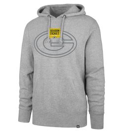 Ticket print pocket cotton jersey hoodie cheap