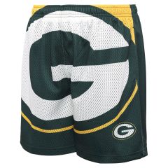 Packers FOCO Cropped Big Logo Mesh Short