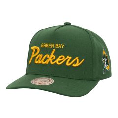 Packers Mitchell & Ness Throwback Script Cap