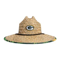 Packers FOCO Floral Straw Hat
