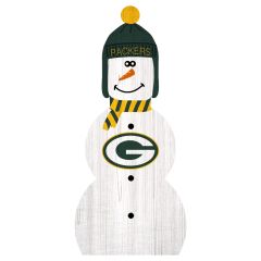 Packers Snowman Wooden Leaner
