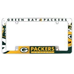 Packers All Over Chrome License Plate Frame