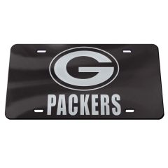 Packers Black Chrome Acrylic License Plate
