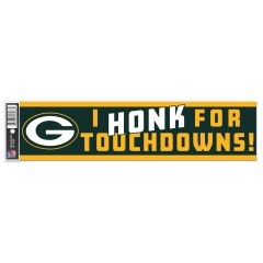 Packers I Honk for Touchdowns Bumper Sticker