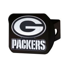 Packers Black Chrome Metal Hitch Cover