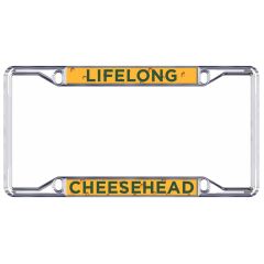 Cheesehead&reg; Metal License Plate Frame
