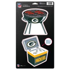 Packers Wincraft Grill & Cooler 2-Pack Magnet Set