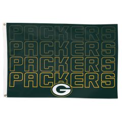 Packers Wordmark Waterfall 4 x 6 Flag