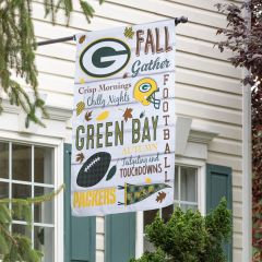 Packers Fall Harvest House Flag