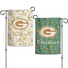 Packers Wincraft Cream Floral 2-Sided Garden Flag