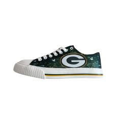 Packers FOCO Womens Splatter Paint Canvas Sneaker