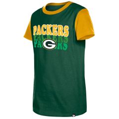 Packers New Era Girls Tri-Color Glitter T-Shirt